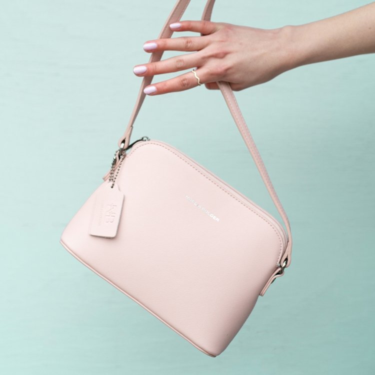 Kožená crossbody kabelka Noelia Bolger Noelia Bolger materiál kože zapínanie na zips farba ružová veľkosť malá NB 0096 R Lifestyle