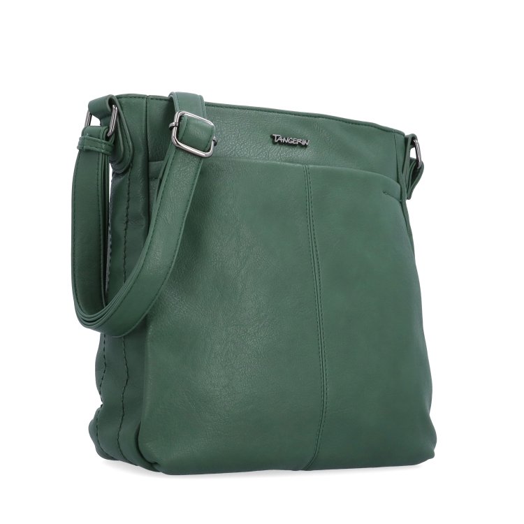 Crossbody kabelka s nastaviteľným popruhom Tangerin materiál syntetická koža zapínanie na zips farba zelená veľkosť stredná 8049 TZE