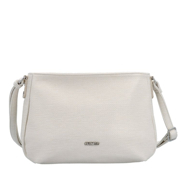 Praktická a elegantná crossbody kabelka Carmelo materiál syntetická koža zapínanie na zips farba béžová veľkosť stredná 4605 K Spredu