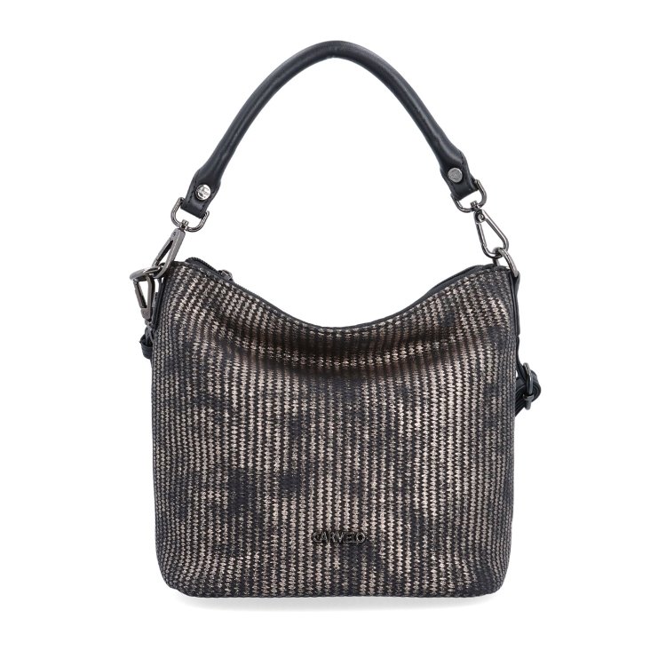 Štýlová crossbody kabelka s originálnym vzorom Carmelo materiál syntetická koža zapínanie na zips farba metalíza veľkosť malá 4380 BR Spredu