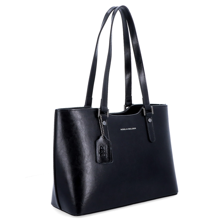 Dámska kožená kabelka cez rameno Noelia Bolger materiál kože zapínanie na zips farba čierna veľkosť stredná NB 0104 C