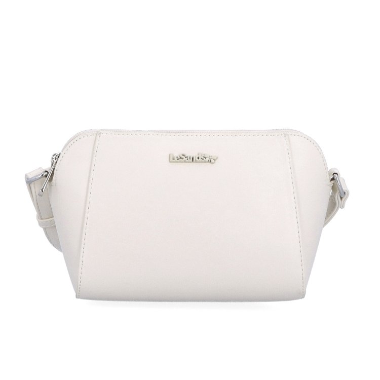 Menšia crossbody kabelka s dvoma vreckami Le Sands materiál syntetická koža zapínanie na zips farba béžová veľkosť malá 7716 BE Spredu