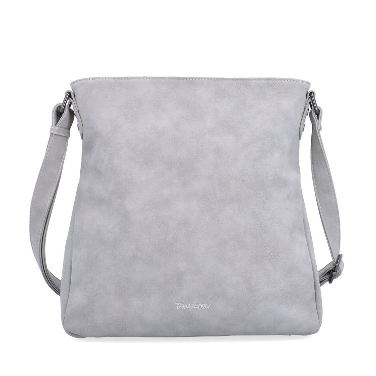 Štýlová crossbody kabelka s čistým dizajnom Tangerin materiál syntetická koža zapínanie na zips farba sivá veľkosť stredná 1101 SS Spredu