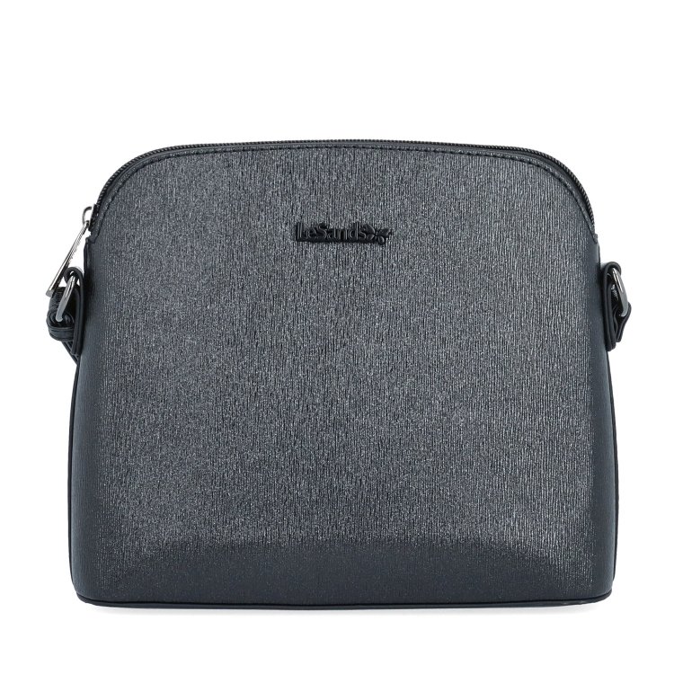 Elegantná crossbody kabelka s čistým dizajnom Le Sands materiál syntetická koža zapínanie na zips farba čierna veľkosť malá 4607 C Spredu
