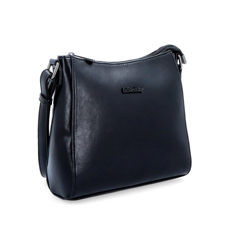 Minimalistická crossbody kabelka do mesta Le Sands materiál syntetická koža zapínanie na zips farba čierna veľkosť malá 7706 C