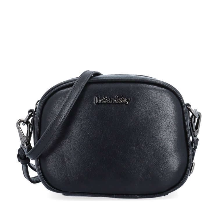 Malá crossbody kabelka s odopínateľným popruhom Le Sands materiál syntetická koža zapínanie na zips farba čierna veľkosť malá 4370 C Spredu