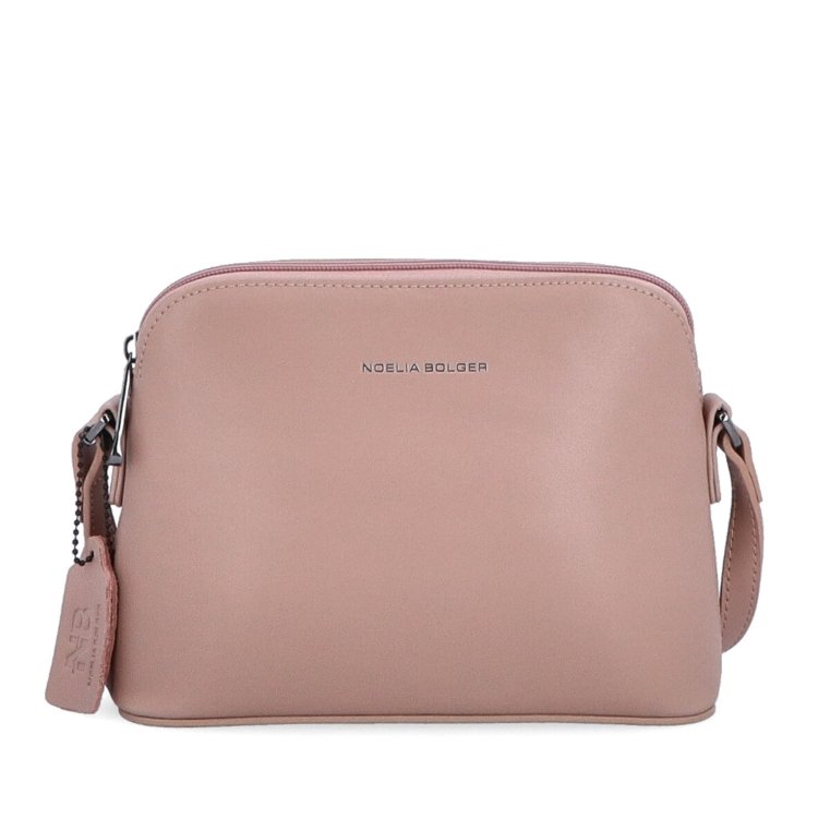 Kožená crossbody kabelka Noelia Bolger Noelia Bolger materiál kože zapínanie na zips farba nude veľkosť malá NB 0096 N Spredu