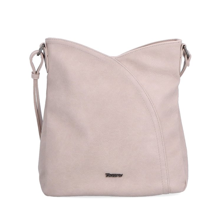 Asymetrická crossbody kabelka s prešívaním Tangerin materiál syntetická koža zapínanie na zips farba ružová veľkosť stredná 8023 LI Spredu