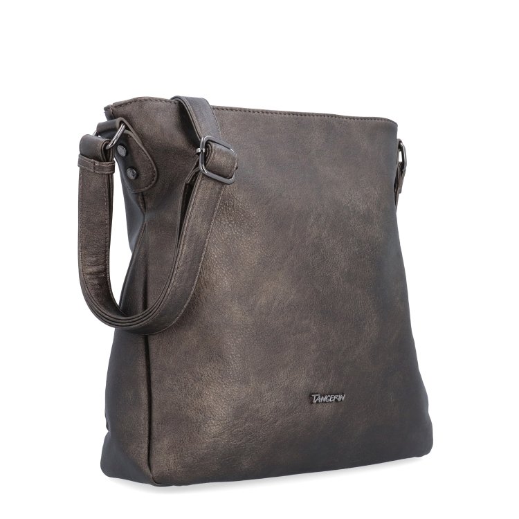 Crossbody kabelka s prehľadným vnútrom Tangerin materiál syntetická koža zapínanie na zips farba sivá veľkosť stredná 8051 ANT