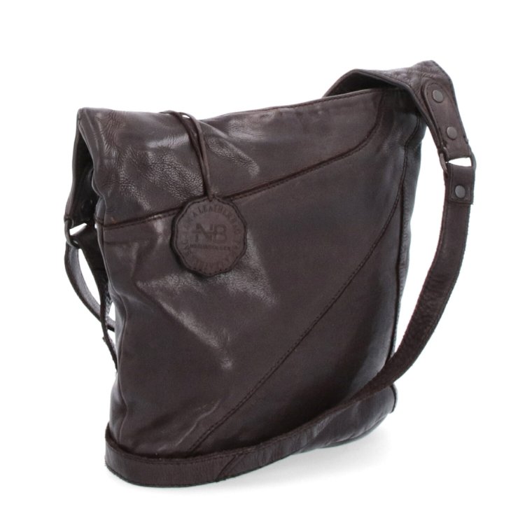 Elegantná kožená crossbody kabelka s vreckami Noelia Bolger materiál kože zapínanie na zips farba hnedá veľkosť malá NB 2101 H