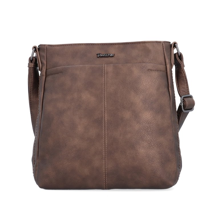 Crossbody kabelka s nastaviteľným popruhom Tangerin materiál syntetická koža zapínanie na zips farba metalíza veľkosť stredná 8049 BR Spredu