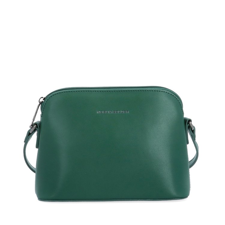 Kožená crossbody kabelka Noelia Bolger Noelia Bolger materiál kože zapínanie na zips farba zelená veľkosť malá NB 0096 TZE Spredu