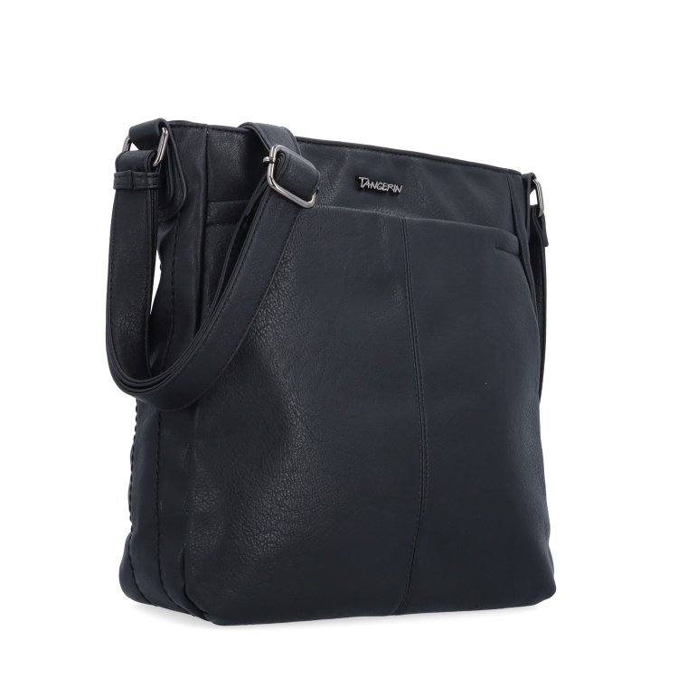 Crossbody kabelka s nastaviteľným popruhom Tangerin materiál syntetická koža zapínanie na zips farba čierna veľkosť stredná 8049 C