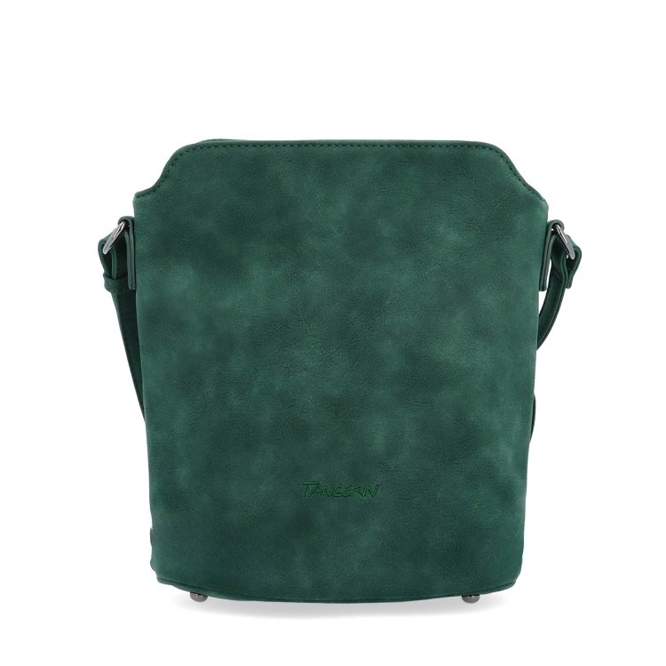 Malá elegantná kabelka s minimalistickým dizajnom Tangerin materiál syntetická koža zapínanie na zips farba zelená veľkosť malá 1107 TZE Spredu