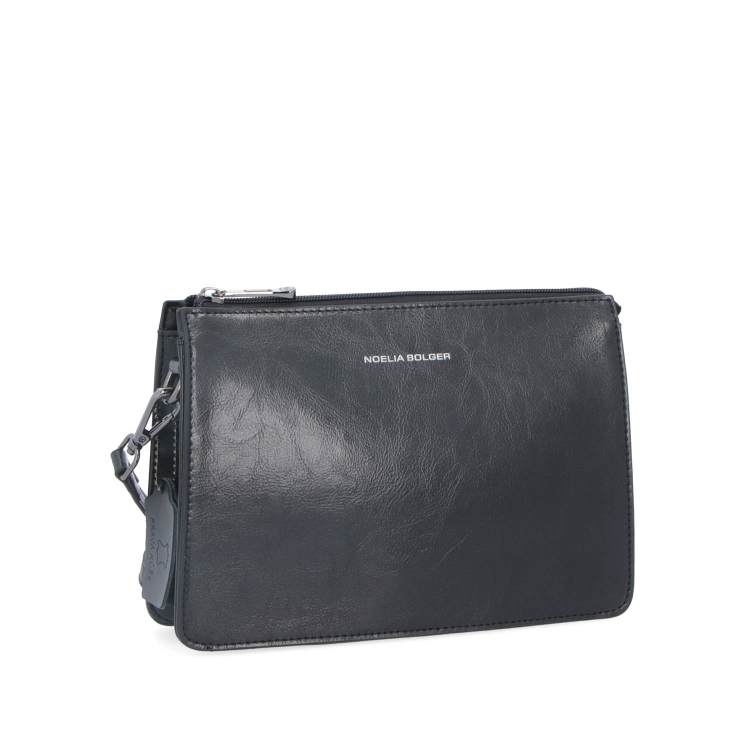 Malá kožená crossbody kabelka Noelia Bolger materiál kože zapínanie na zips farba čierna veľkosť malá NB 0046 C