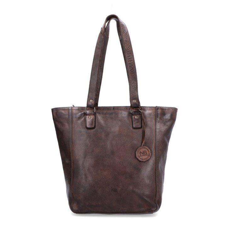 Prémiová kožená shopper kabelka cez rameno Noelia Bolger materiál kože zapínanie na zips farba hnedá veľkosť veľká NB 2021 H Spredu