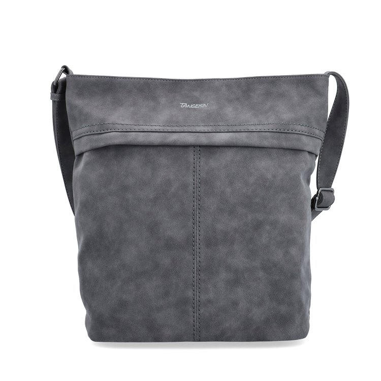 Praktická crossbody taška zo syntetického materiálu Tangerin materiál syntetická koža zapínanie na zips farba sivá veľkosť veľká 1108 ANT Spredu