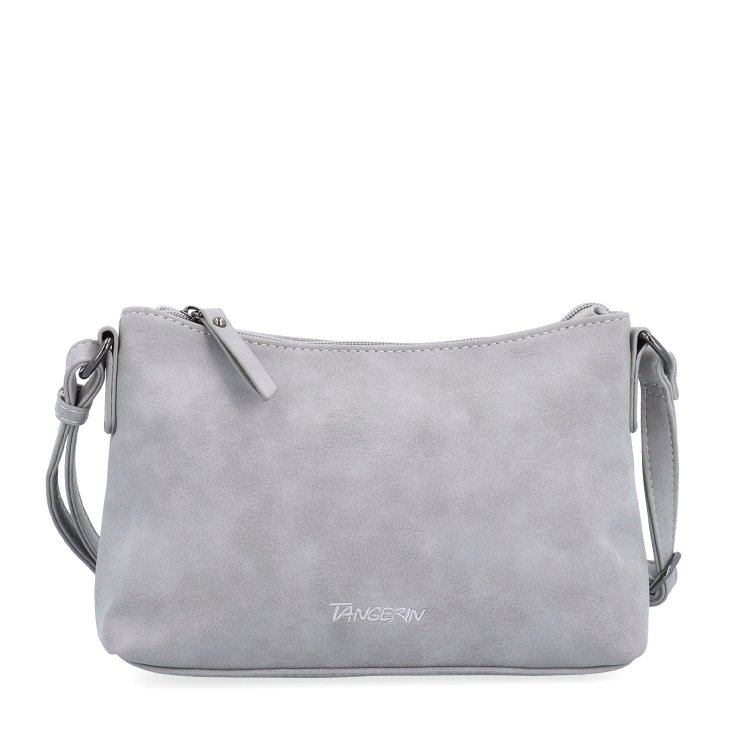 Malá elegantná crossbody kabelka Tangerin materiál syntetická koža zapínanie na zips farba sivá veľkosť malá 1109 SS Spredu