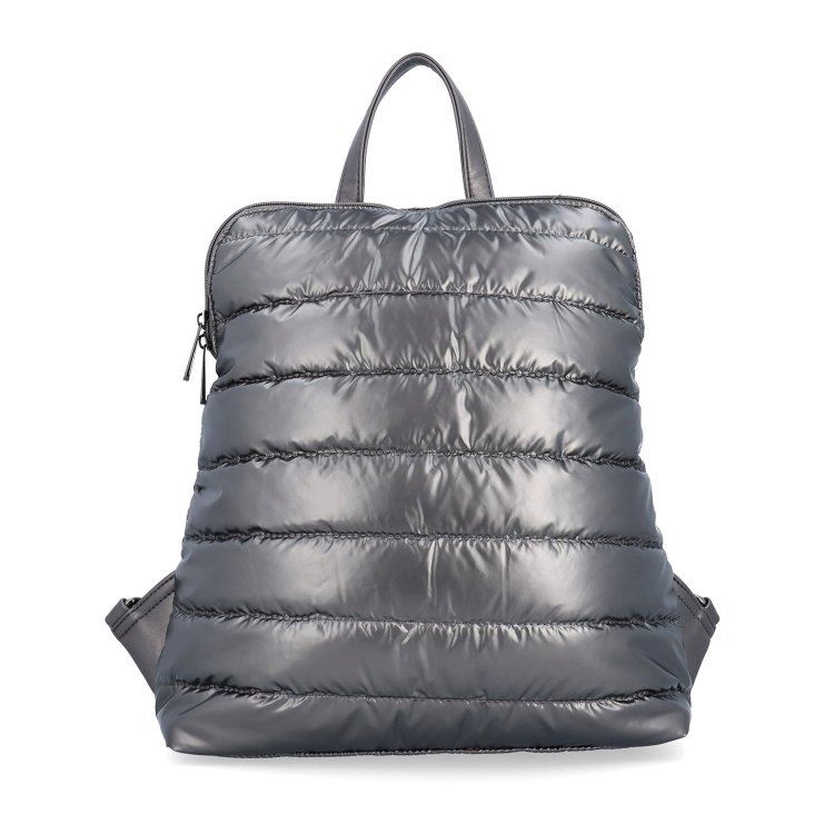 Prešívaný batoh z nadýchaného nylonu Carmelo materiál nylon zapínanie na zips farba metalíza veľkosť stredná 4384 TI Spredu