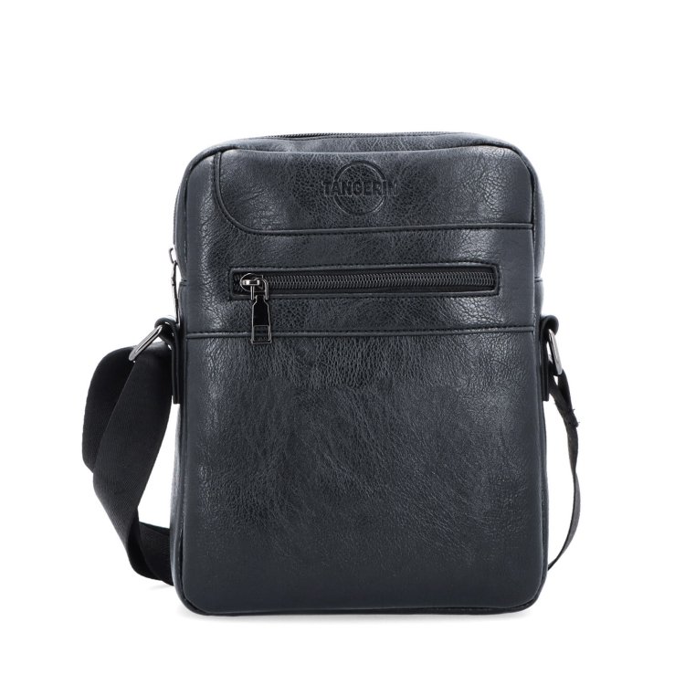 Crossbody taška cez rameno Tangerin materiál syntetická koža zapínanie na zips farba čierna veľkosť stredná 2324 C Spredu