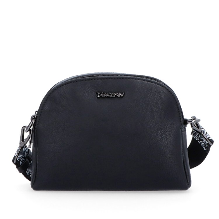 Malá crossbody kabelka s výrazným popruhom Tangerin materiál syntetická koža zapínanie na zips farba čierna veľkosť malá 8044 C Spredu