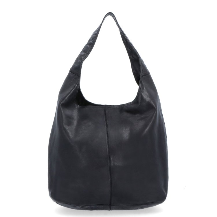 Veľká prešívaná kožená shopper kabelka Noelia Bolger materiál kože zapínanie na zips farba čierna veľkosť veľká NB 2077 C Spredu