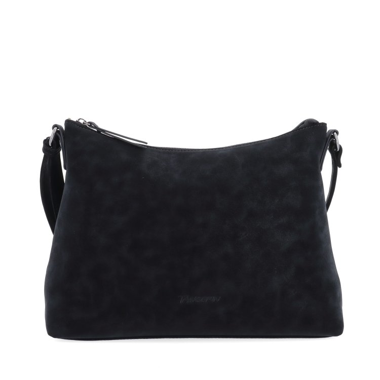 Dámska elegantná crossbody kabelka Tangerin materiál syntetická koža zapínanie na zips farba čierna veľkosť malá 1110 C Spredu
