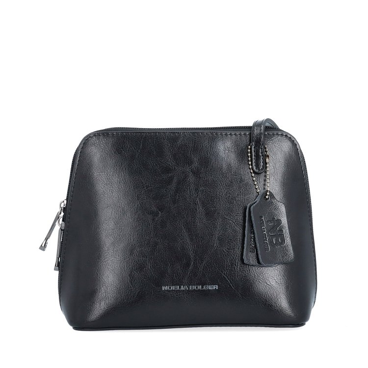 Kožená crossbody kabelka s premysleným členením Noelia Bolger materiál kože zapínanie na zips farba čierna veľkosť malá NB 0115 C Spredu