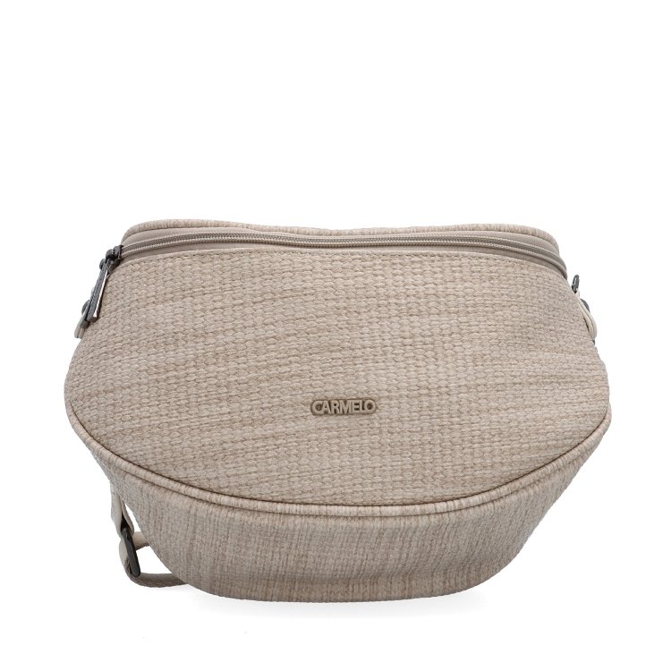 Mestská ľadvinka na pohodlné nosenie crossbody Carmelo materiál syntetická koža zapínanie na zips farba béžová veľkosť malá 4399 BE Spredu