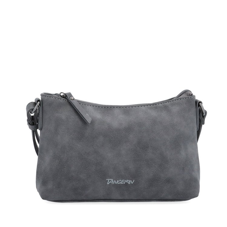 Malá elegantná crossbody kabelka Tangerin materiál syntetická koža zapínanie na zips farba sivá veľkosť malá 1109 ANT Spredu