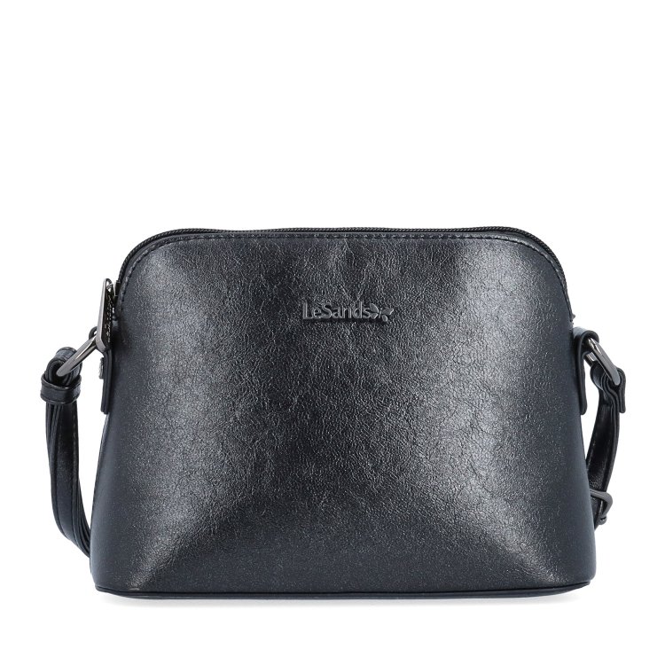 Malá crossbody kabelka s minimalistickým dizajnom Le Sands materiál syntetická koža zapínanie na zips farba sivá veľkosť malá 4611 ANT Spredu