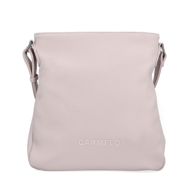 Dizajnová crossbody kabelka Carmelo materiál syntetická koža zapínanie na zips farba ružová veľkosť stredná 4271 LI Spredu
