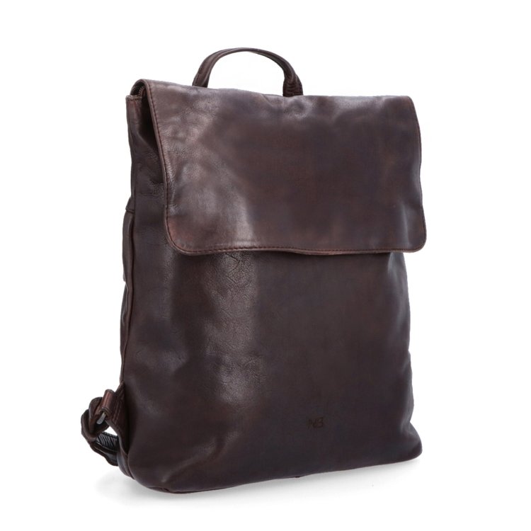 Kožený batoh s chlopňou vo vintage štýle Noelia Bolger materiál kože zapínanie na zips farba hnedá veľkosť stredná NB 2014 H