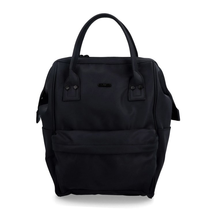 Veľký praktický batoh Carmelo Carmelo materiál nylon zapínanie na zips farba čierna veľkosť veľká 4319 C Spredu