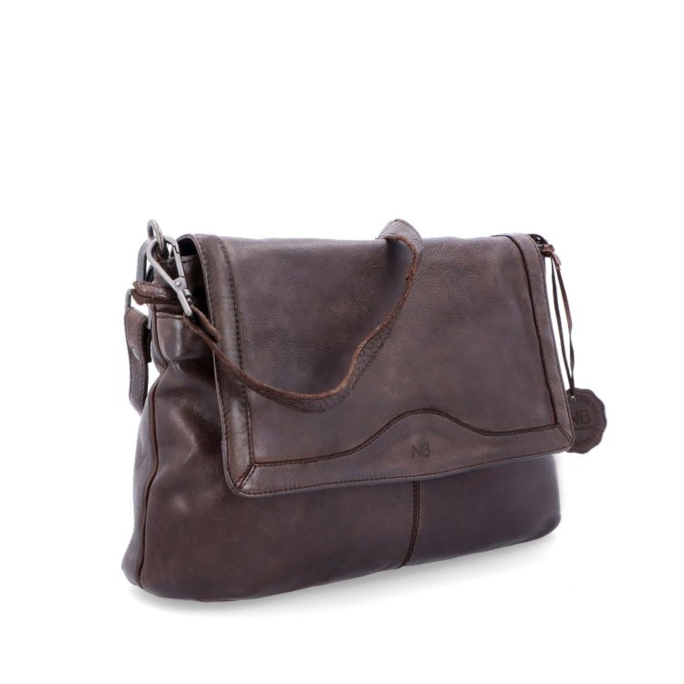Crossbody kabelka z pravej kože s chlopňou Noelia Bolger materiál kože zapínanie s chlopňou farba hnedá veľkosť stredná NB 2024 H