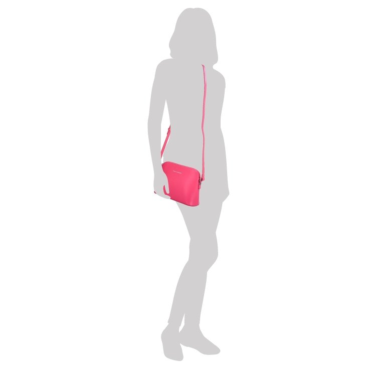 Kožená crossbody kabelka Noelia Bolger Noelia Bolger materiál kože zapínanie na zips farba ružová veľkosť malá NB 0096 F Na postave