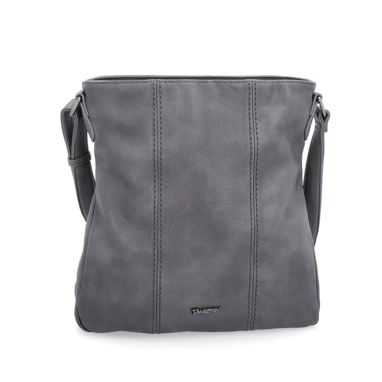Crossbody kabelka s prešívaním Tangerin materiál syntetická koža zapínanie na zips farba sivá veľkosť stredná 8004 TS Spredu