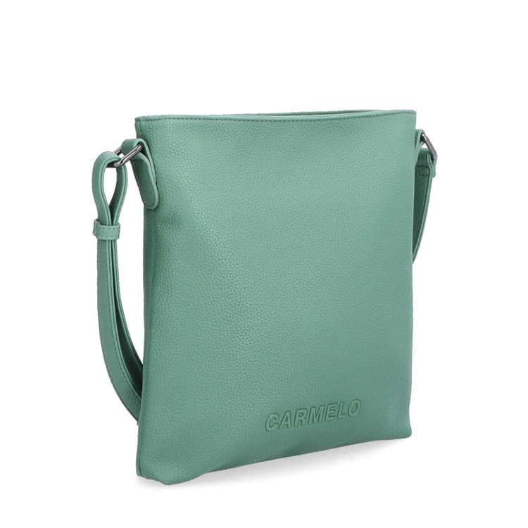 Minimalistická crossbody kabelka na zips Carmelo materiál syntetická koža zapínanie na zips farba zelená veľkosť malá 4324 ZE