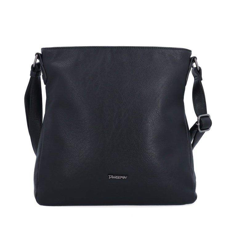 Crossbody kabelka s prehľadným vnútrom Tangerin materiál syntetická koža zapínanie na zips farba čierna veľkosť stredná 8051 C Spredu