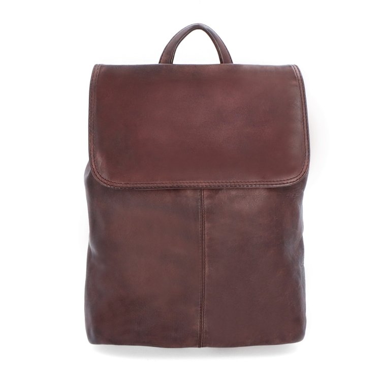 Kožený mestský batoh s chlopňou Noelia Bolger materiál kože zapínanie na zips farba hnedá veľkosť stredná NB 2401 H Spredu