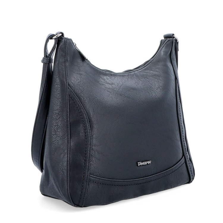 Mestská crossbody kabelka zo syntetickej kože Tangerin materiál syntetická koža zapínanie na zips farba čierna veľkosť stredná 8046 C