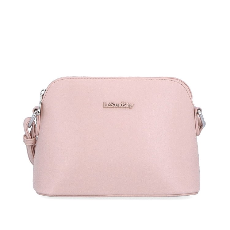 Minimalistická crossbody kabelka Le Sands materiál syntetická koža zapínanie na zips farba ružová veľkosť malá 7710 R Spredu
