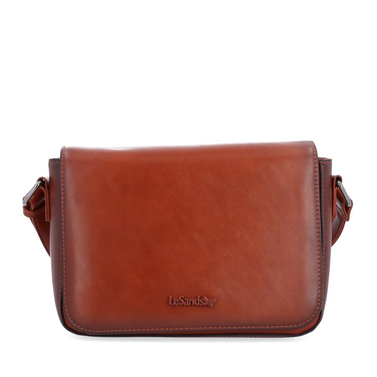 Nadčasová crossbody kabelka s chlopňou Le Sands materiál syntetická koža zapínanie s chlopňou farba koňaková veľkosť malá 7724 KO Spredu