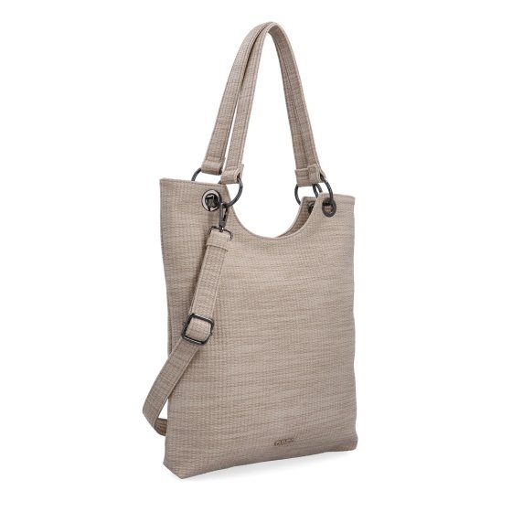 Mestská kabelka s odnímateľným crossbody popruhom Carmelo materiál syntetická koža zapínanie na zips farba béžová veľkosť stredná 4395 BE