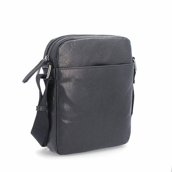 Kožená crossbody taška Poyem materiál kože farba čierna veľkosť malá 2200 Poyem C