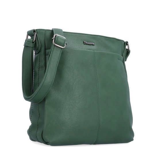 Crossbody kabelka s nastaviteľným popruhom Tangerin materiál syntetická koža zapínanie na zips farba zelená veľkosť stredná 8049 TZE