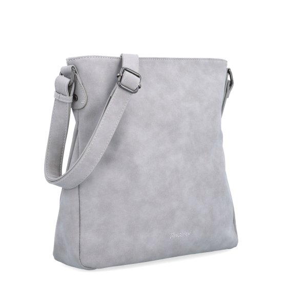 Štýlová crossbody kabelka s čistým dizajnom Tangerin materiál syntetická koža zapínanie na zips farba sivá veľkosť stredná 1101 SS