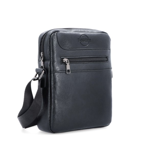 Crossbody taška cez rameno Tangerin materiál syntetická koža zapínanie na zips farba čierna veľkosť stredná 2324 C