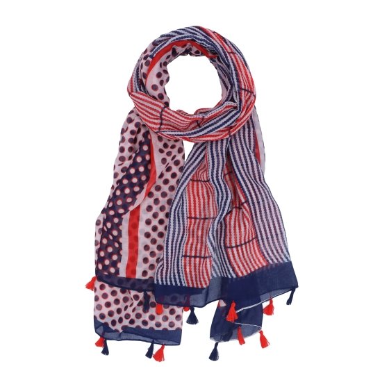 Ľahká šatka s originálnym vzorom Noelia Bolger materiál Viskóza a bavlna farba multicolor KL506 - 02
