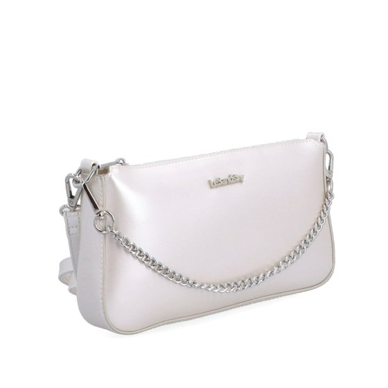 Malá crossbody kabelka s ozdobnou retiazkou Le Sands materiál syntetická koža zapínanie na zips farba béžová veľkosť malá 7714 PRL